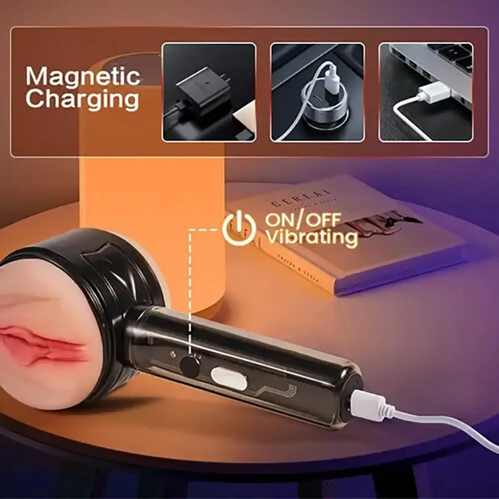 10 Vibration Anal and Vaginal 2 in 1 Handheld Automatic Masturbator