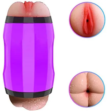 2-in-1 Stroker Vagina & Ass Mouth Masturbator Penis Pocket Pussy
