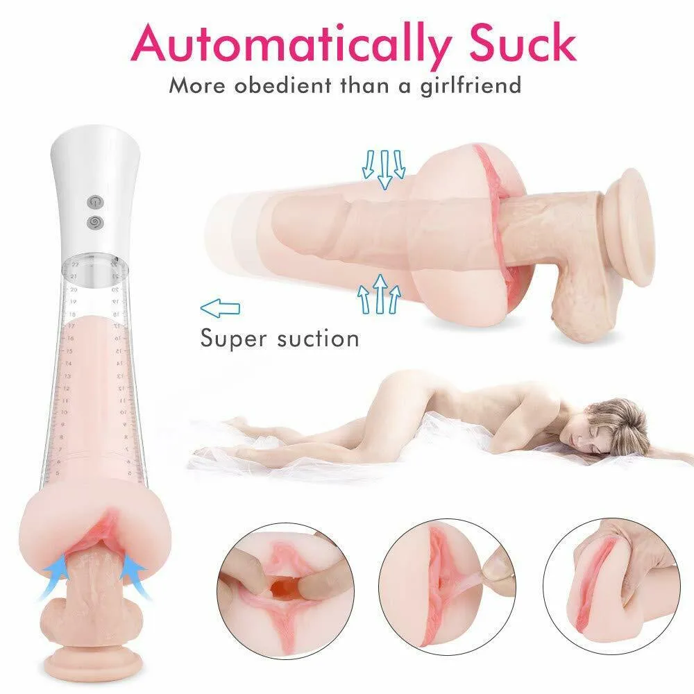 2IN1 Automatic Sucking Clamping Vagina Masturbation Penis Pump
