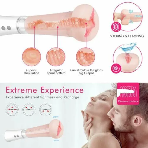 2IN1 Automatic Sucking Clamping Vagina Masturbation Penis Pump