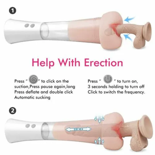 2IN1 Automatic Sucking Clamping Vagina Masturbation Penis Pump