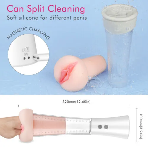 2IN1 Automatic Sucking Clamping Vagina Masturbation Penis Pump
