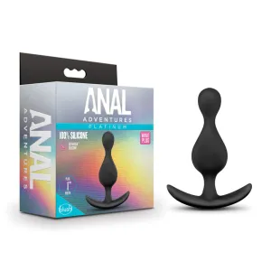 Anal Adventures Platinum Silicone Wave Plug Black