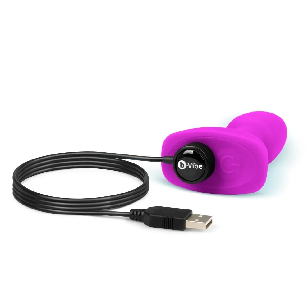 B-Vibe Rimming Plug Petite Fuchsia Vibrating Anal Plug Butt USB Sex Toy