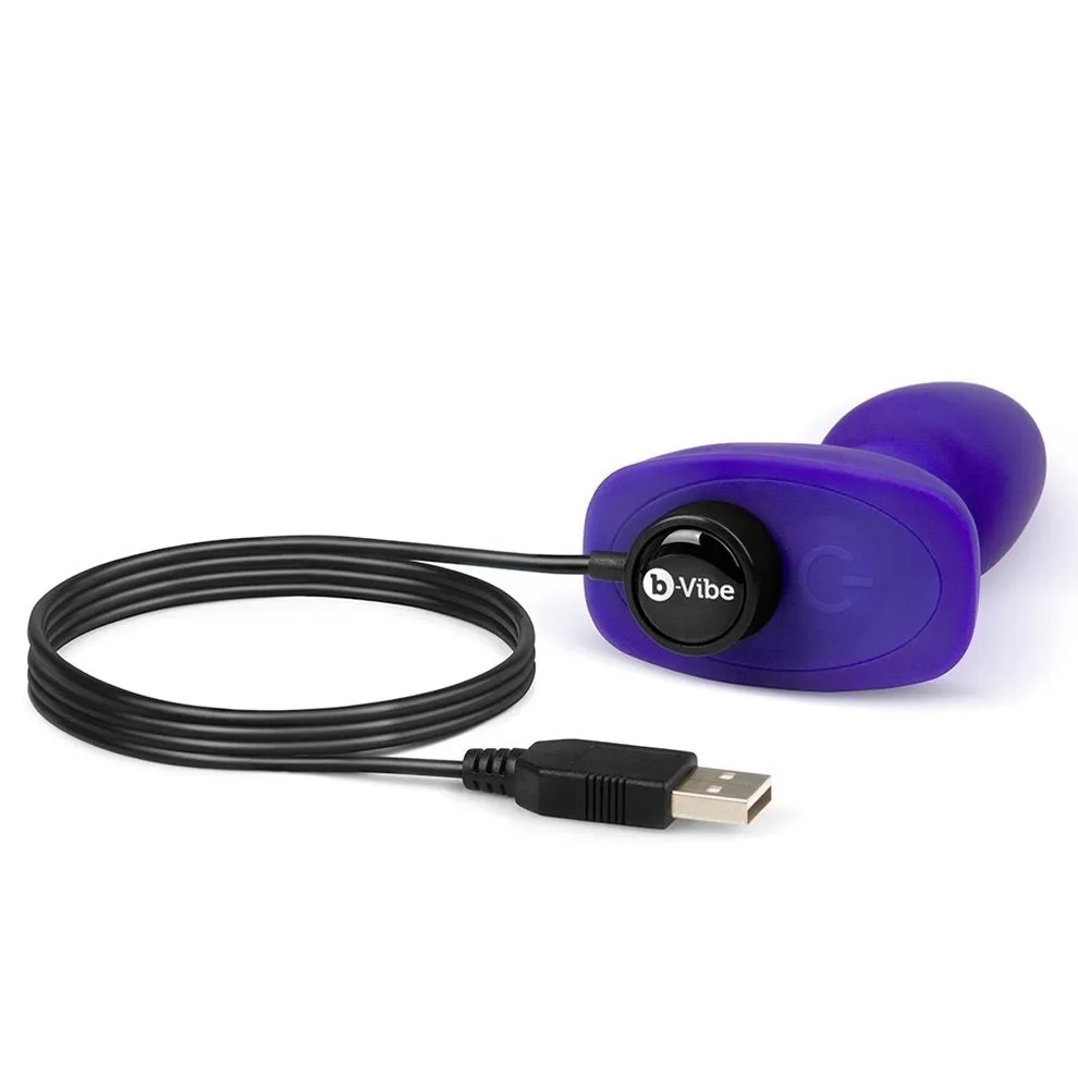 B-Vibe Rimming Plug Petite Purple Vibrating Anal Plug Butt USB Sex Toy