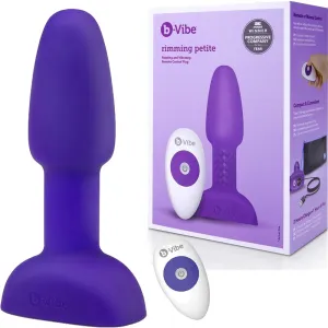 B-Vibe Rimming Plug Petite Purple Vibrating Anal Plug Butt USB Sex Toy