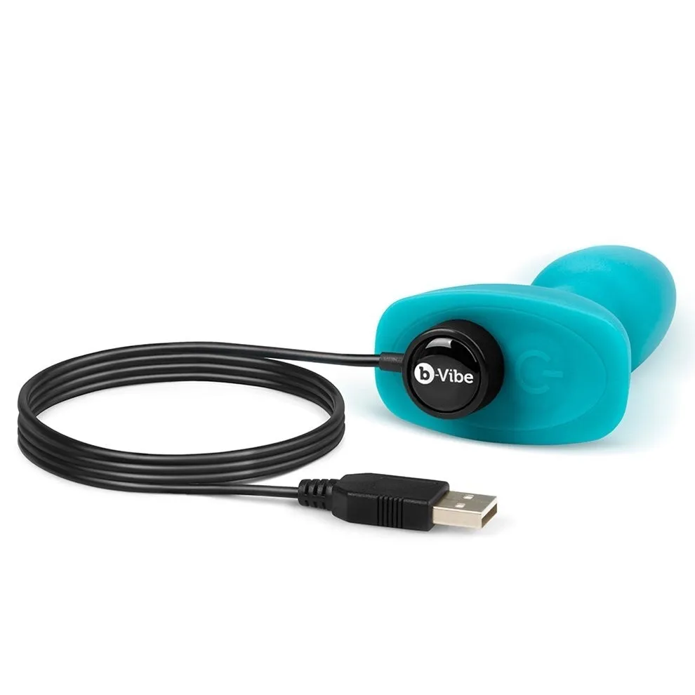 B-Vibe Rimming Plug Petite Teal Vibrating Anal Plug Butt USB Sex Toy