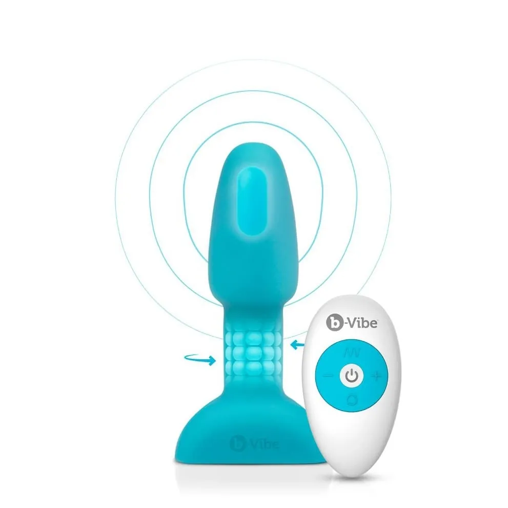 B-Vibe Rimming Plug Petite Teal Vibrating Anal Plug Butt USB Sex Toy