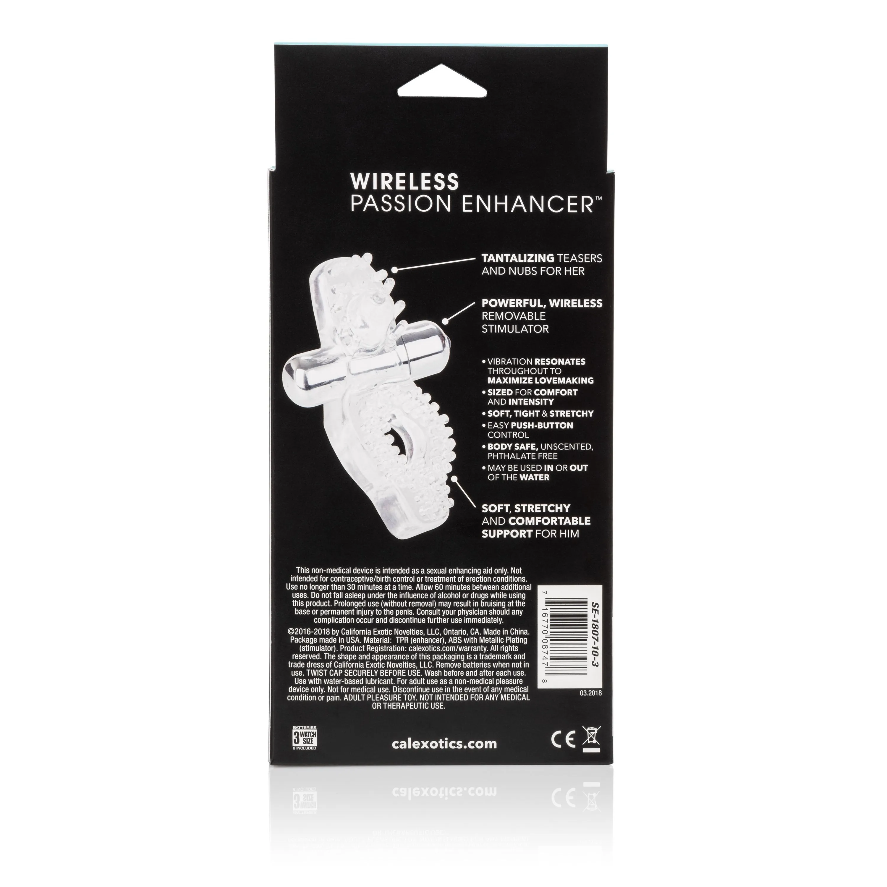 California Exotics - Wireless Passion Enhancer Vibrating Cock Ring (Clear)