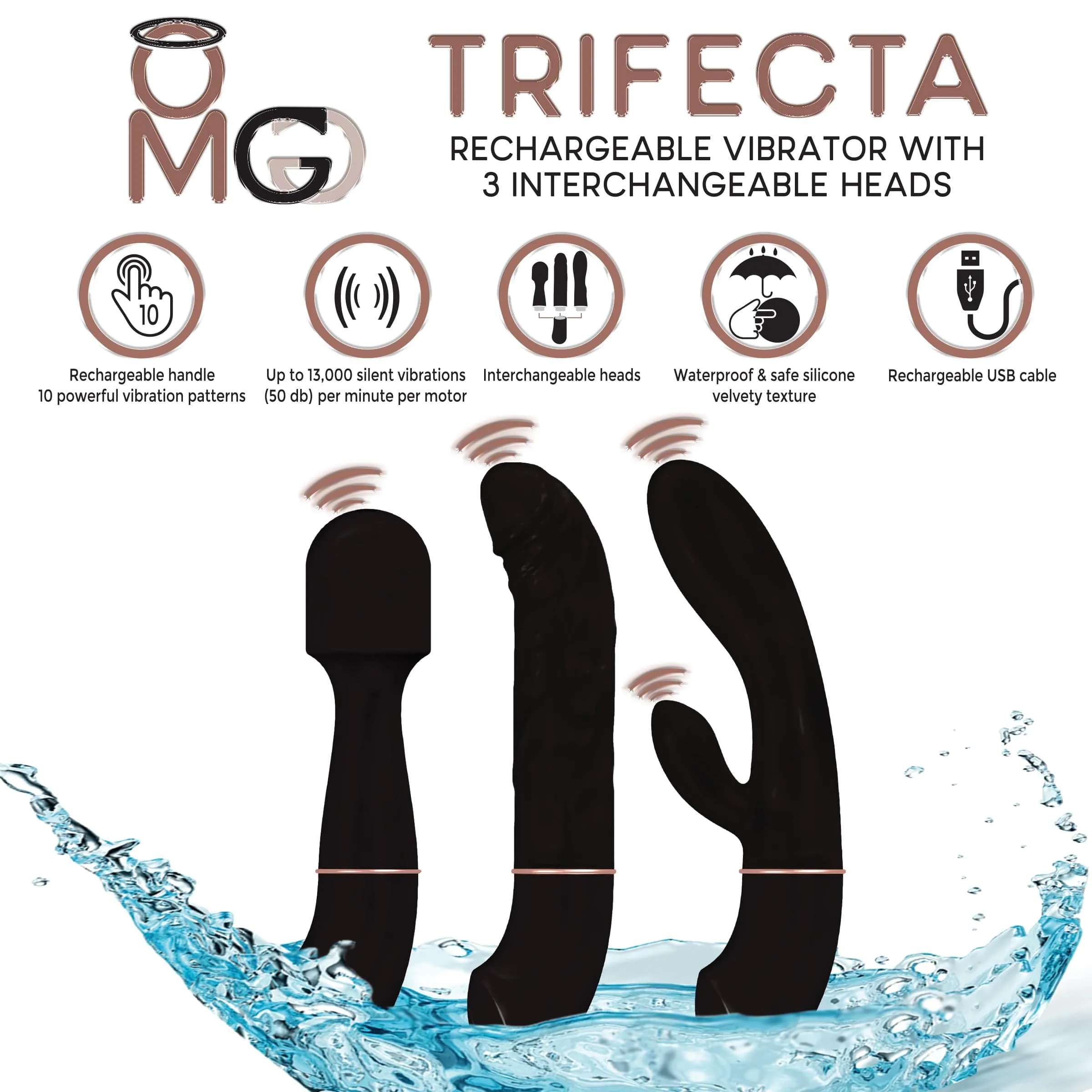 DeeVa OMG Trifecta Interchangeable Vibrator