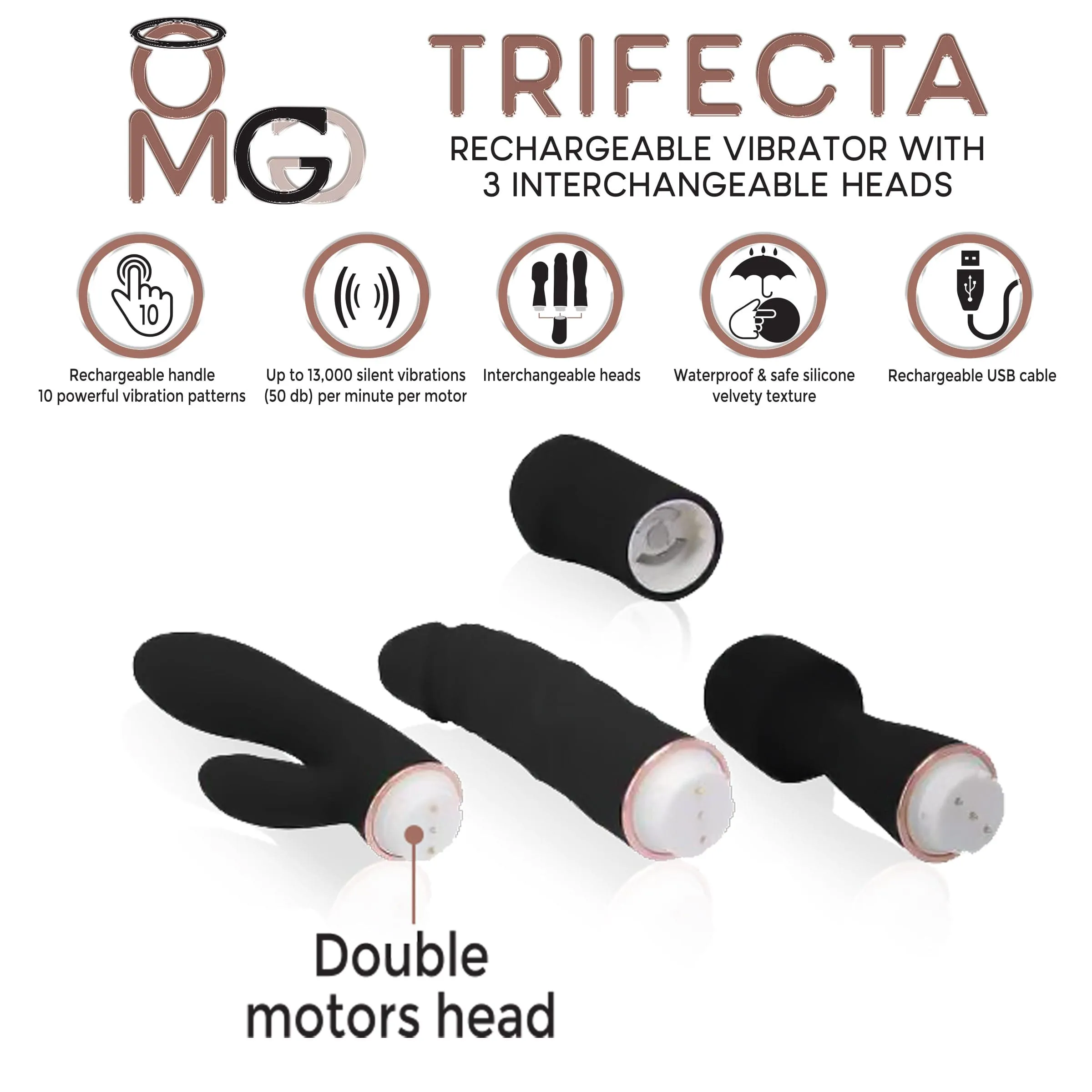 DeeVa OMG Trifecta Interchangeable Vibrator
