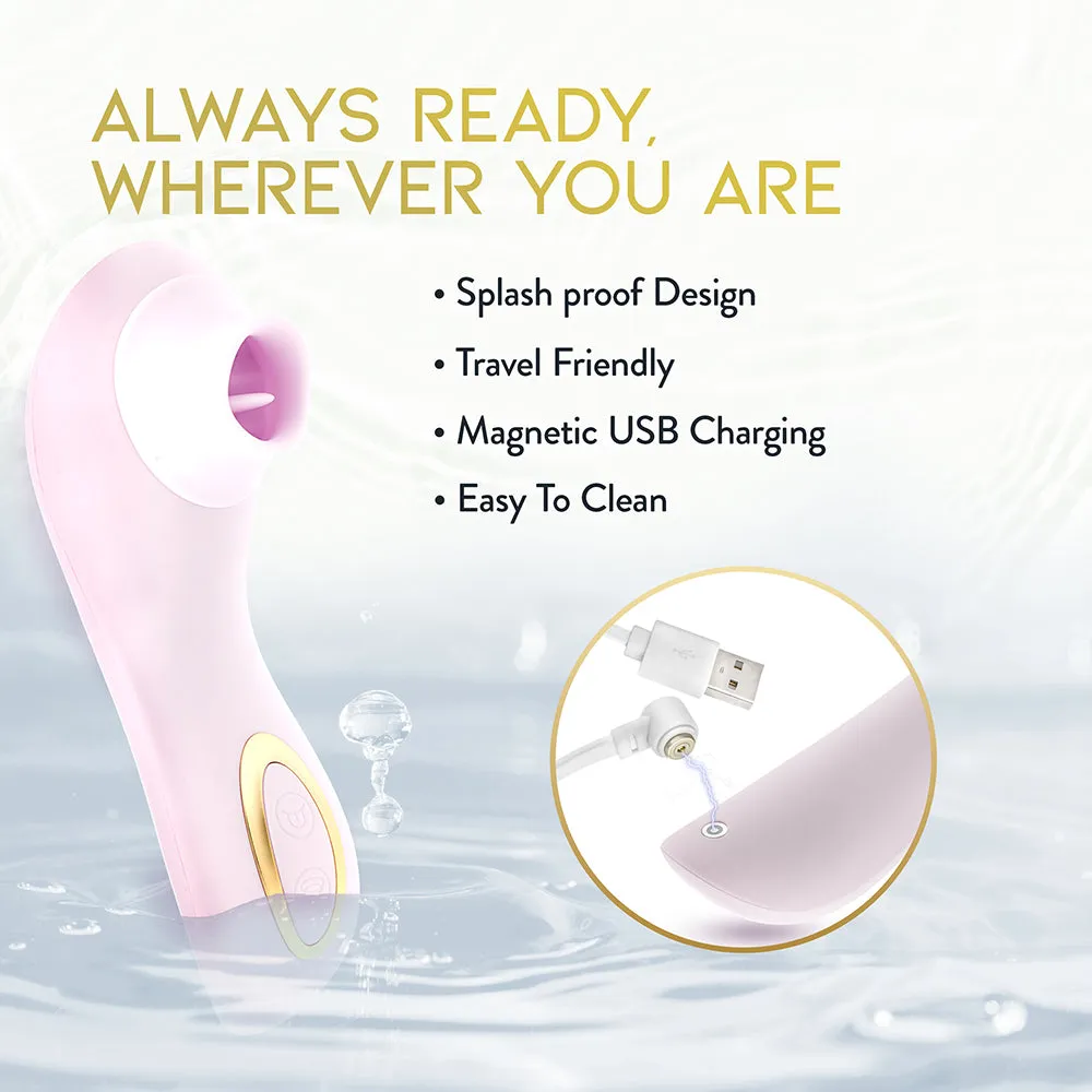 Delice Fleur Clitoral Fluttering & Suction Personal Massager Barely Purple