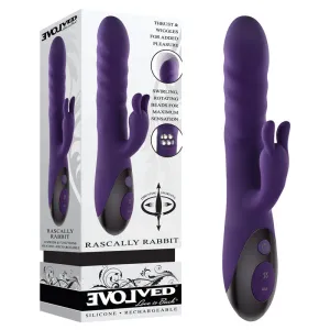 Evolved RASCALLY RABBIT Thrusting Rotating Vibrator Rechargeable Sex Toy