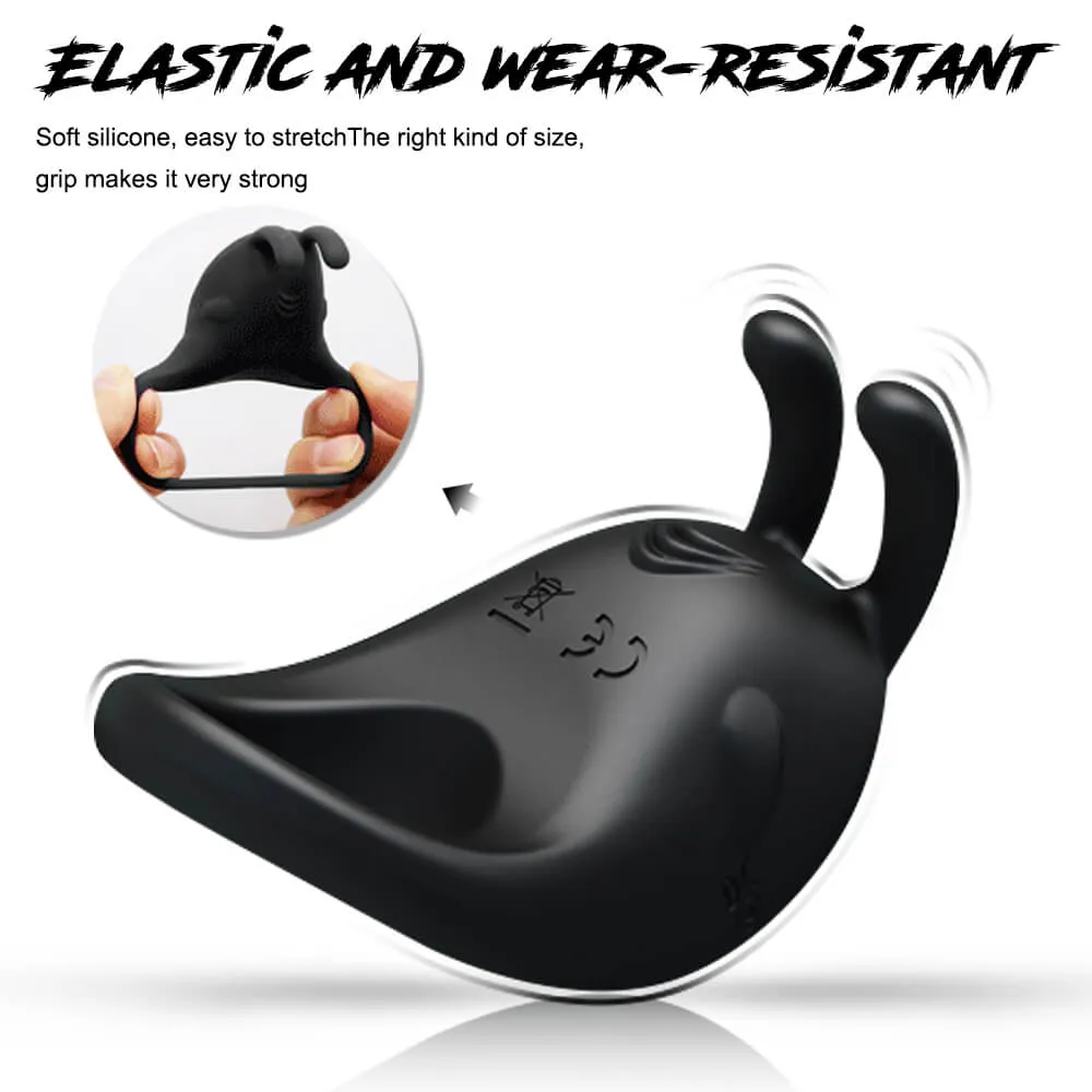 Fat Rabbit 7 Frequency Vibrating Penis Ring Sex Vibrator For Women