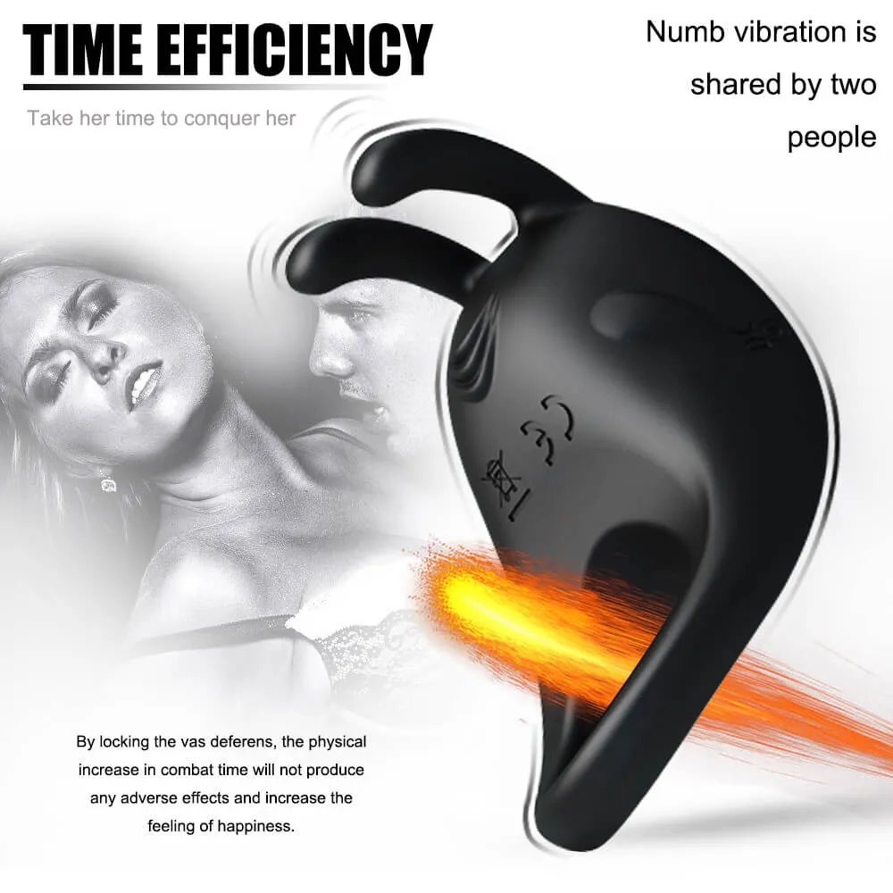 Fat Rabbit 7 Frequency Vibrating Penis Ring Sex Vibrator For Women