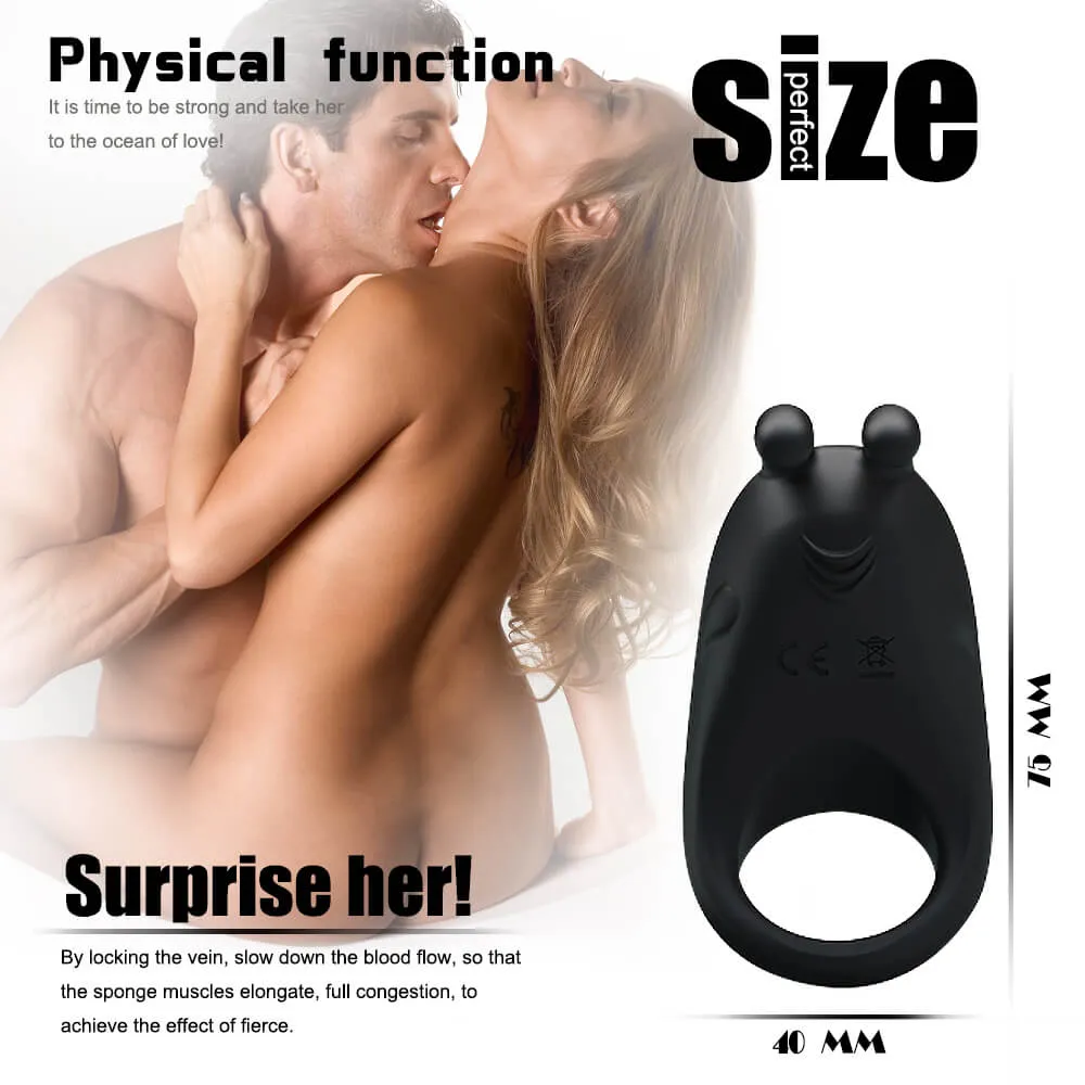 Fat Rabbit 7 Frequency Vibrating Penis Ring Sex Vibrator For Women