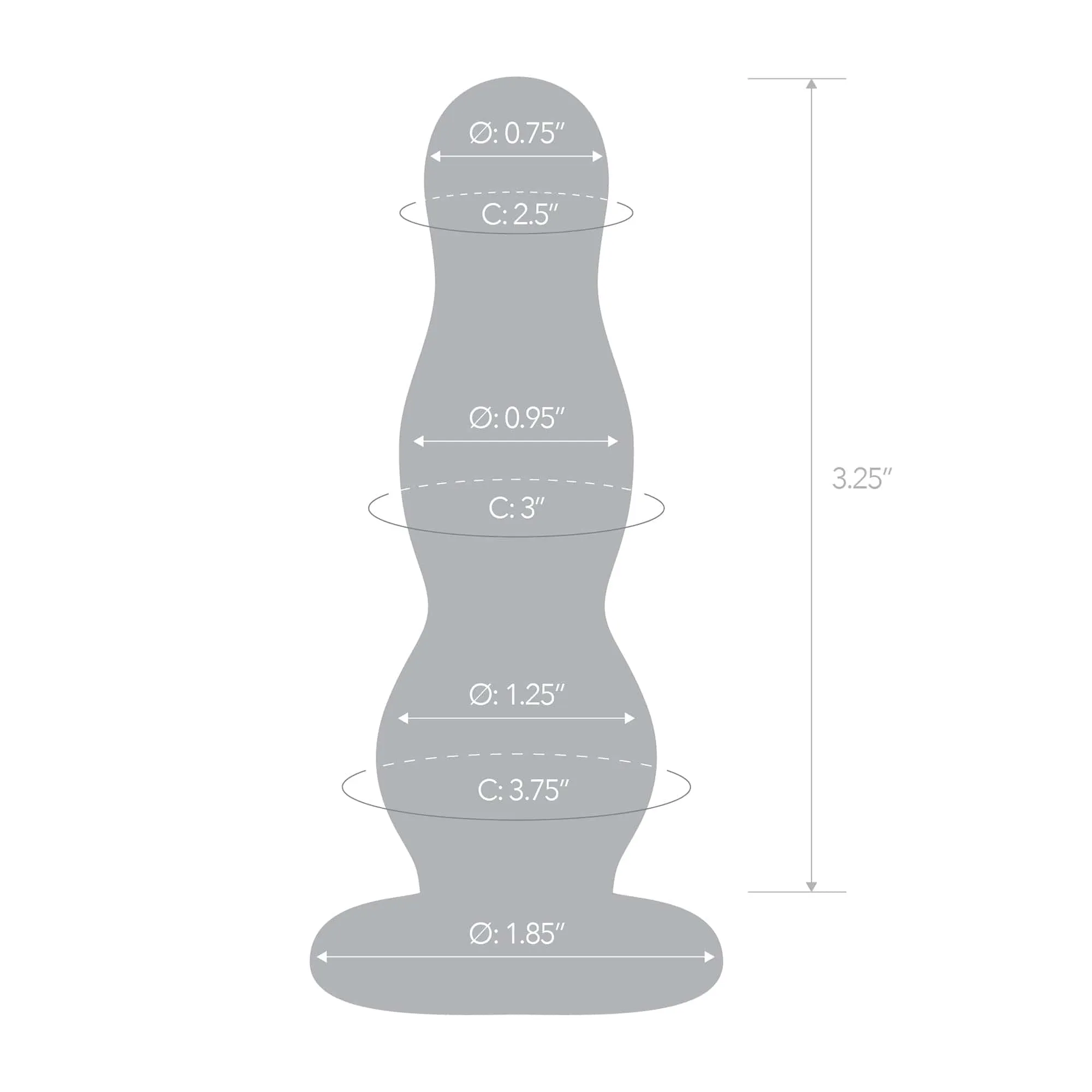 Glas - Glass Butt Plug 4 (Clear)