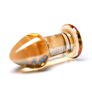 Glas - Over Easy Glass Butt Plug 3.5 (Orange)
