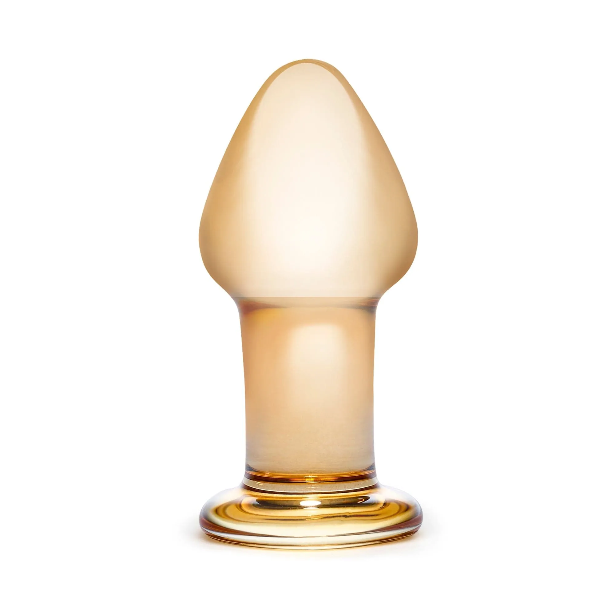 Glas - Over Easy Glass Butt Plug 3.5 (Orange)