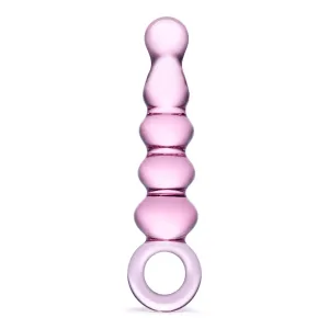 Glas - Quintessence Beaded Glass Anal Slider Dildo 7.5 (Pink)
