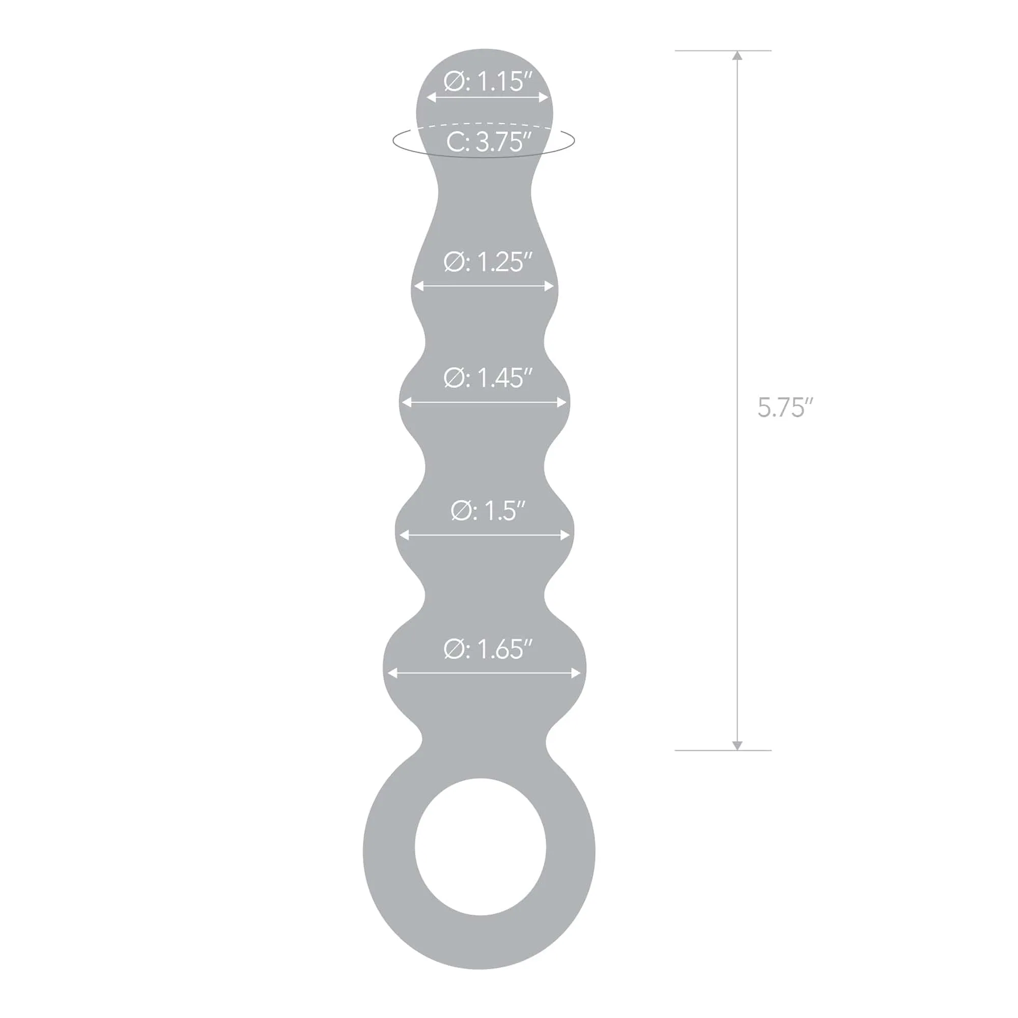 Glas - Quintessence Beaded Glass Anal Slider Dildo 7.5 (Pink)