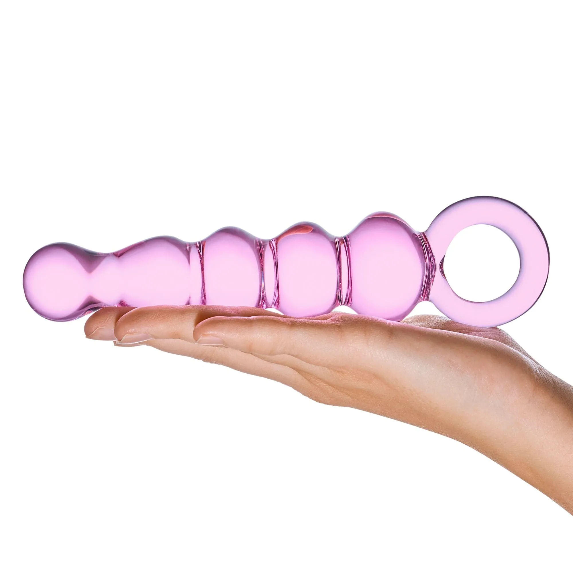 Glas - Quintessence Beaded Glass Anal Slider Dildo 7.5 (Pink)