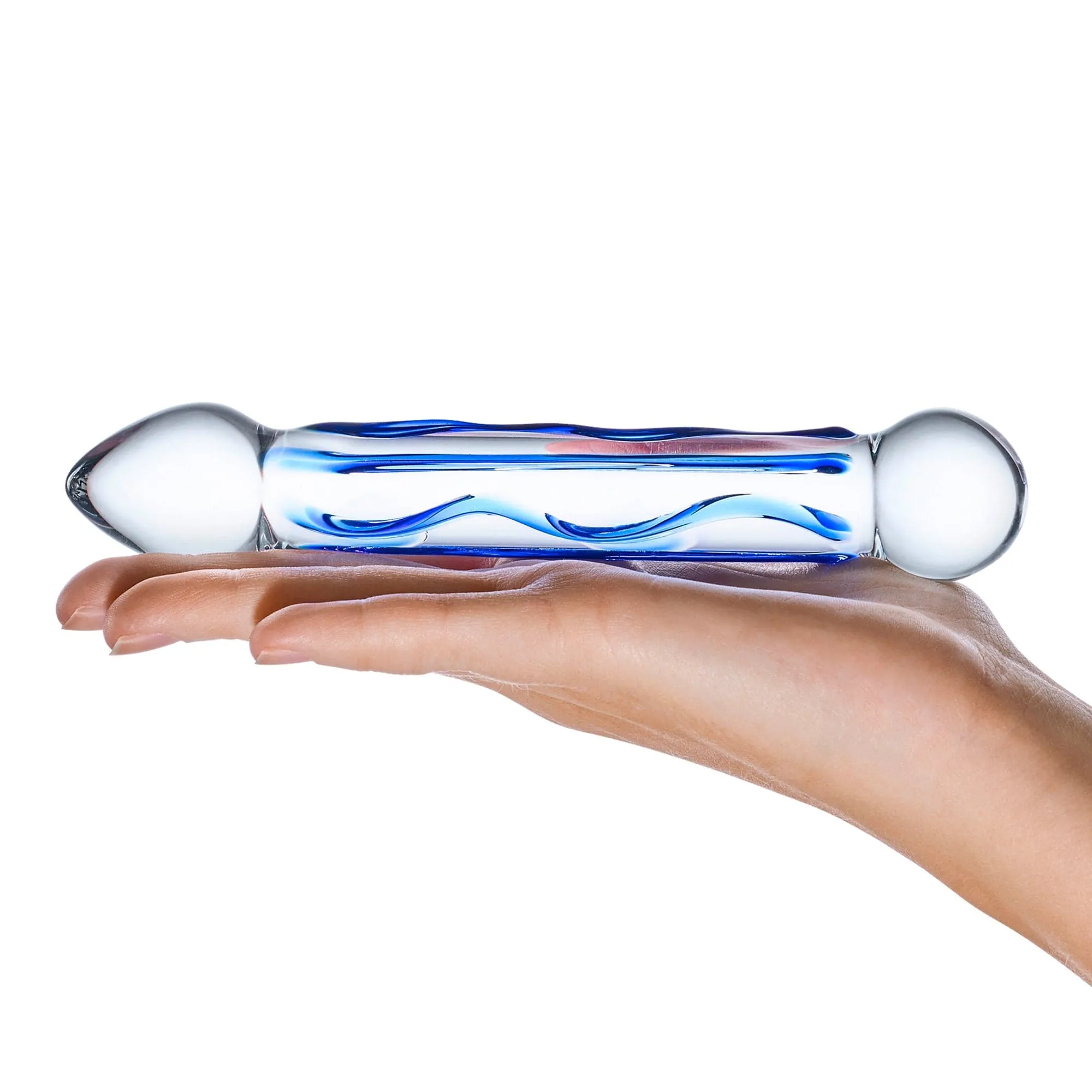 Glas - Tip Textured Glass Dildo 6.5 (Clear)