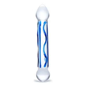 Glas - Tip Textured Glass Dildo 6.5 (Clear)