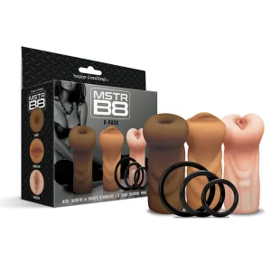 Happy Ending Mstr B8 Six Pack: Ass. Mouth. Pussy Stroker with 3 Rings