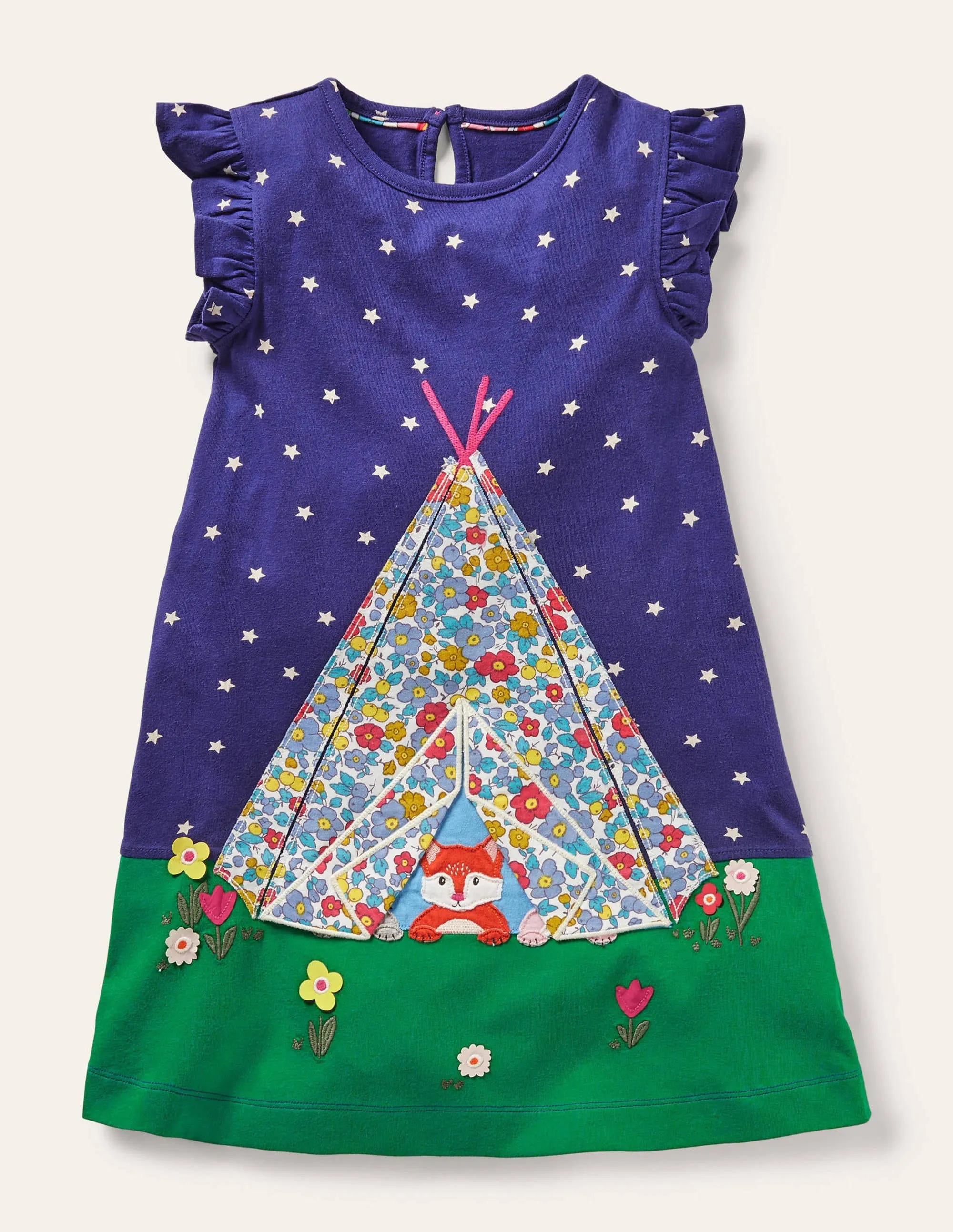 Lift The Flap Jersey Dress-Starboard Blue Tent