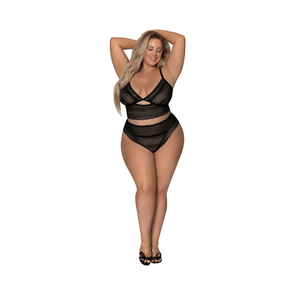 Magic Silk Modern Romance Braltt & Hipster Black Queen Size