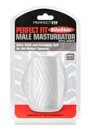 Male Masturbator W/grip Clear