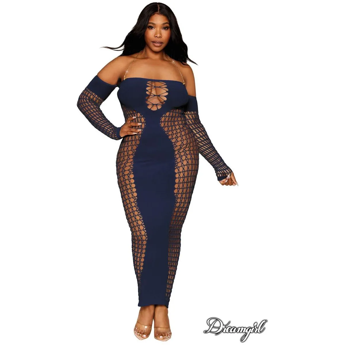 Opaque Chain Gown by Dreamgirl