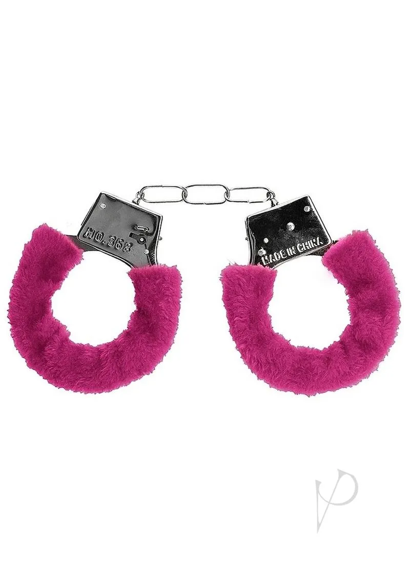 Ouch Beginners Handcuffs Furry Pink