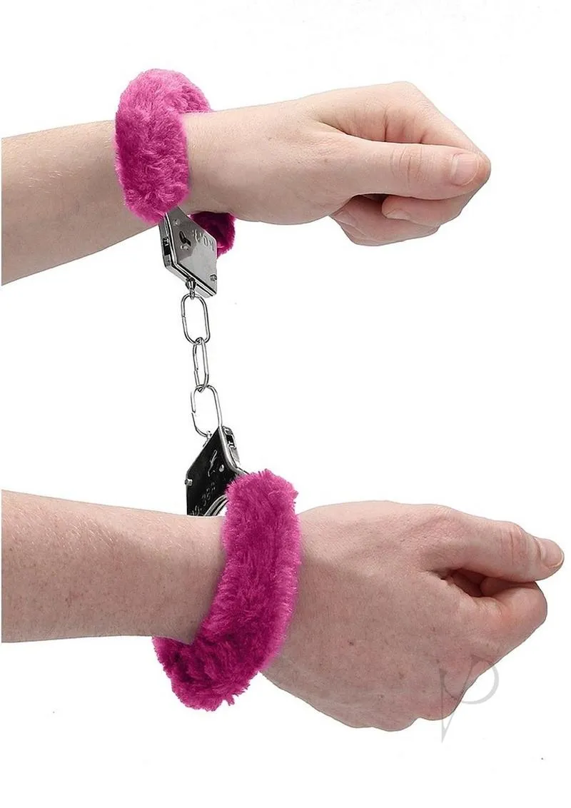 Ouch Beginners Handcuffs Furry Pink