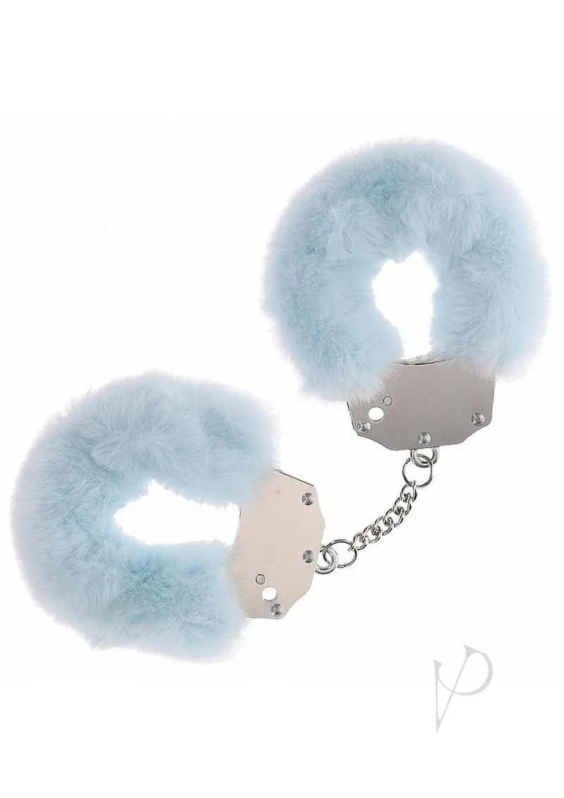 Ouch Heavy Duty Fluffy Handcuffs Pow Blu