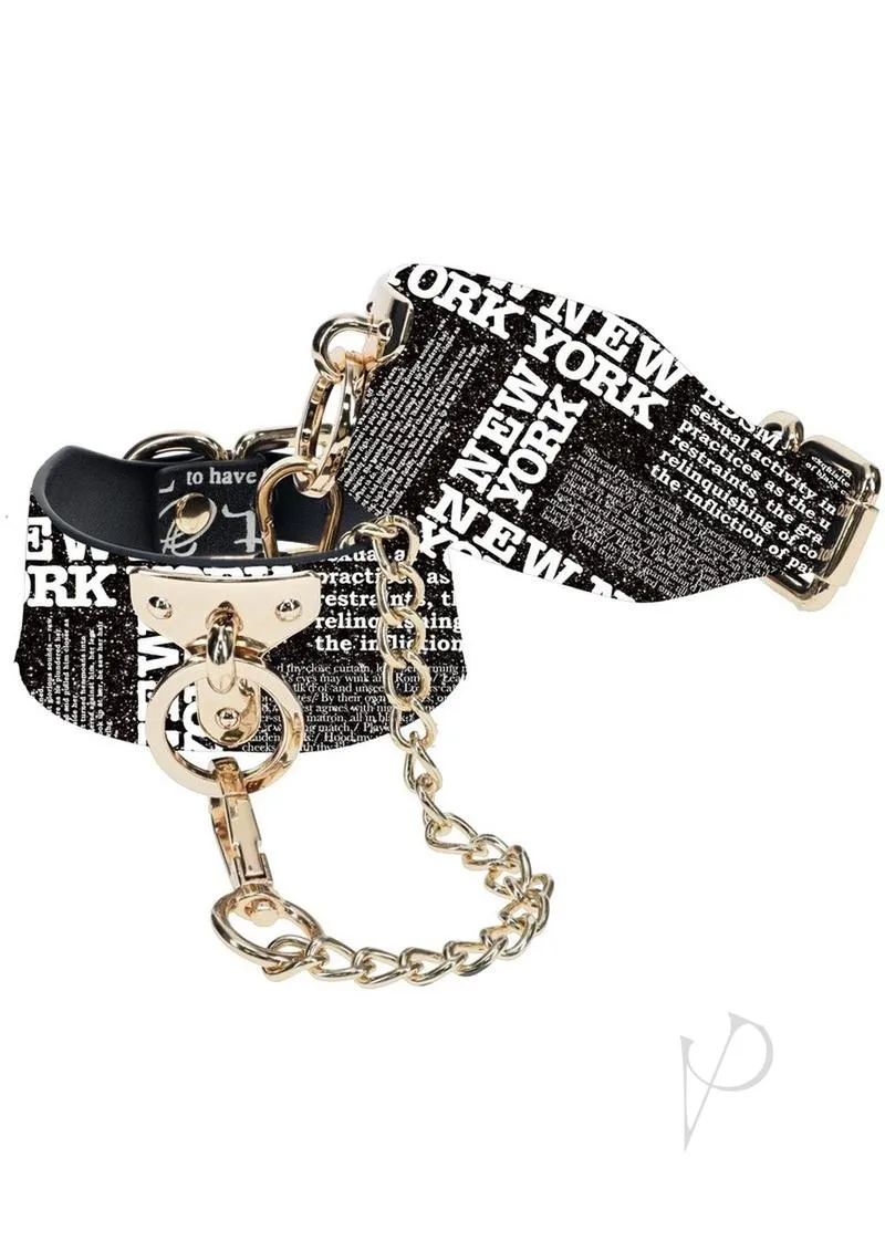 Ouch Ny Coll Leg Cuffs Blk