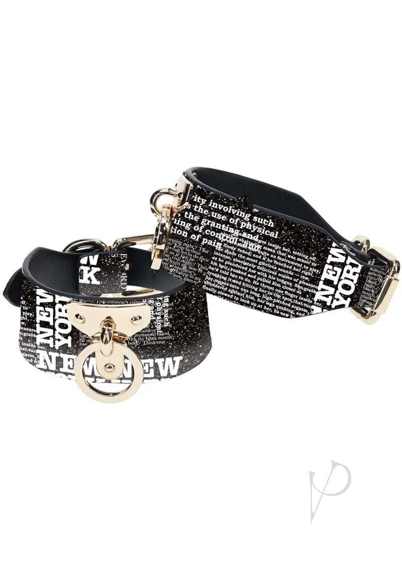 Ouch Ny Coll Leg Cuffs Blk