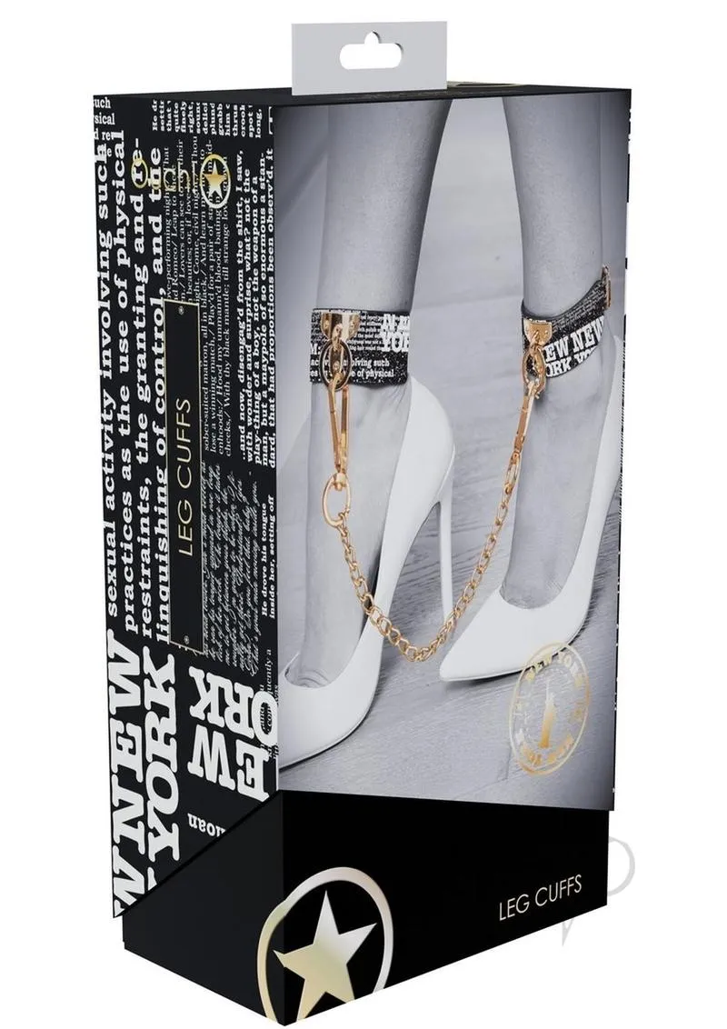 Ouch Ny Coll Leg Cuffs Blk