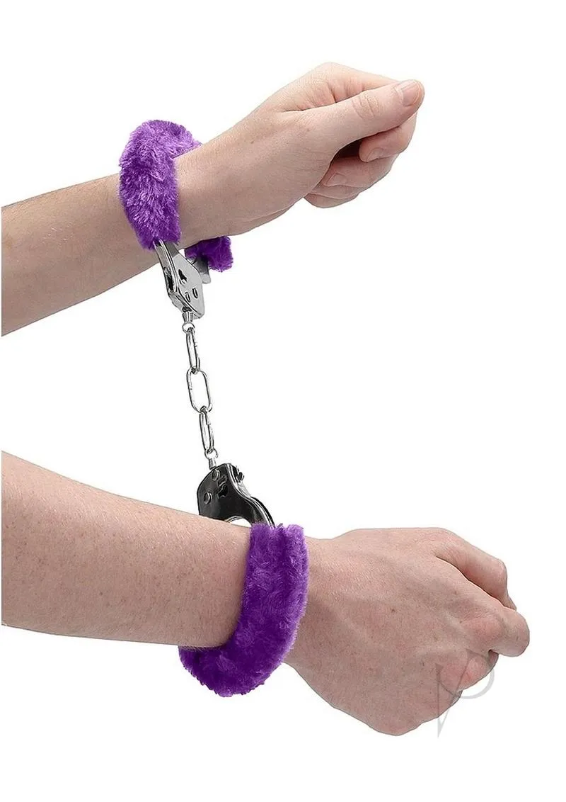 Ouch Pleasure Handcuffs Furry Purple