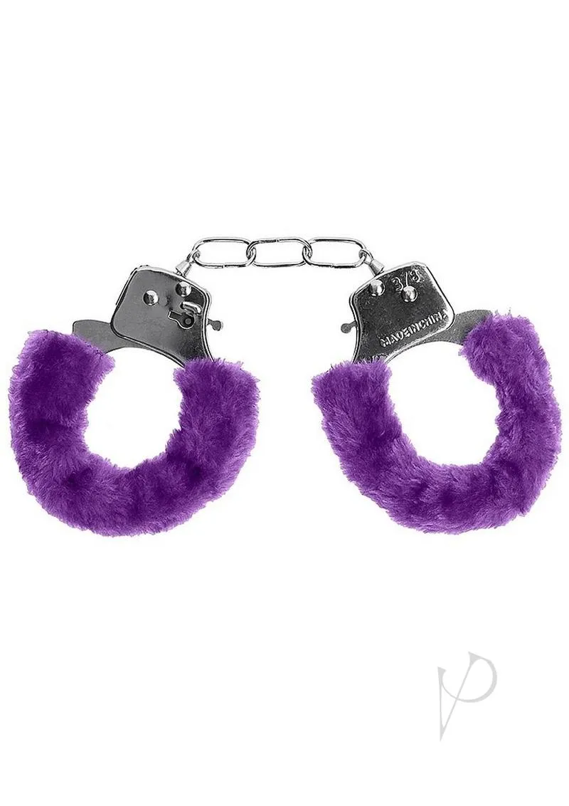 Ouch Pleasure Handcuffs Furry Purple