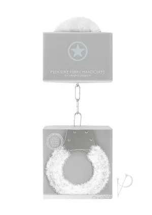 Ouch Pleasure Handcuffs Furry White