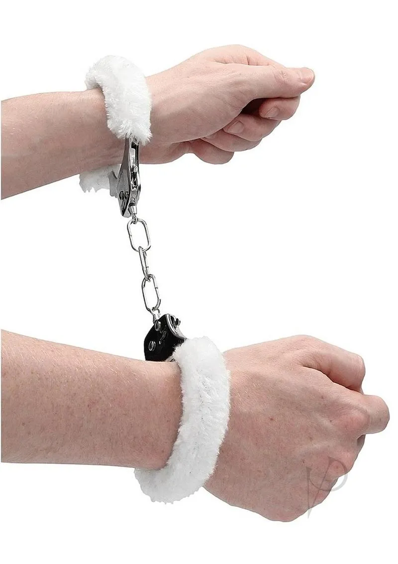 Ouch Pleasure Handcuffs Furry White