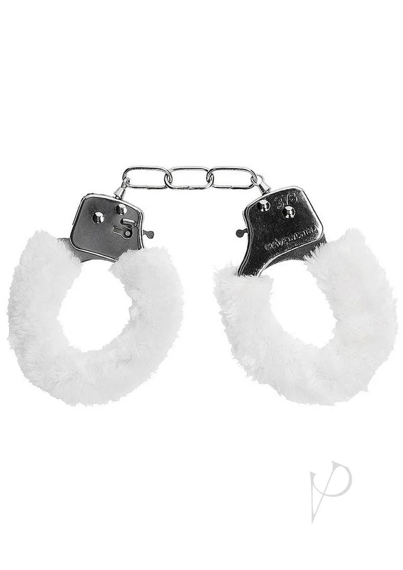 Ouch Pleasure Handcuffs Furry White