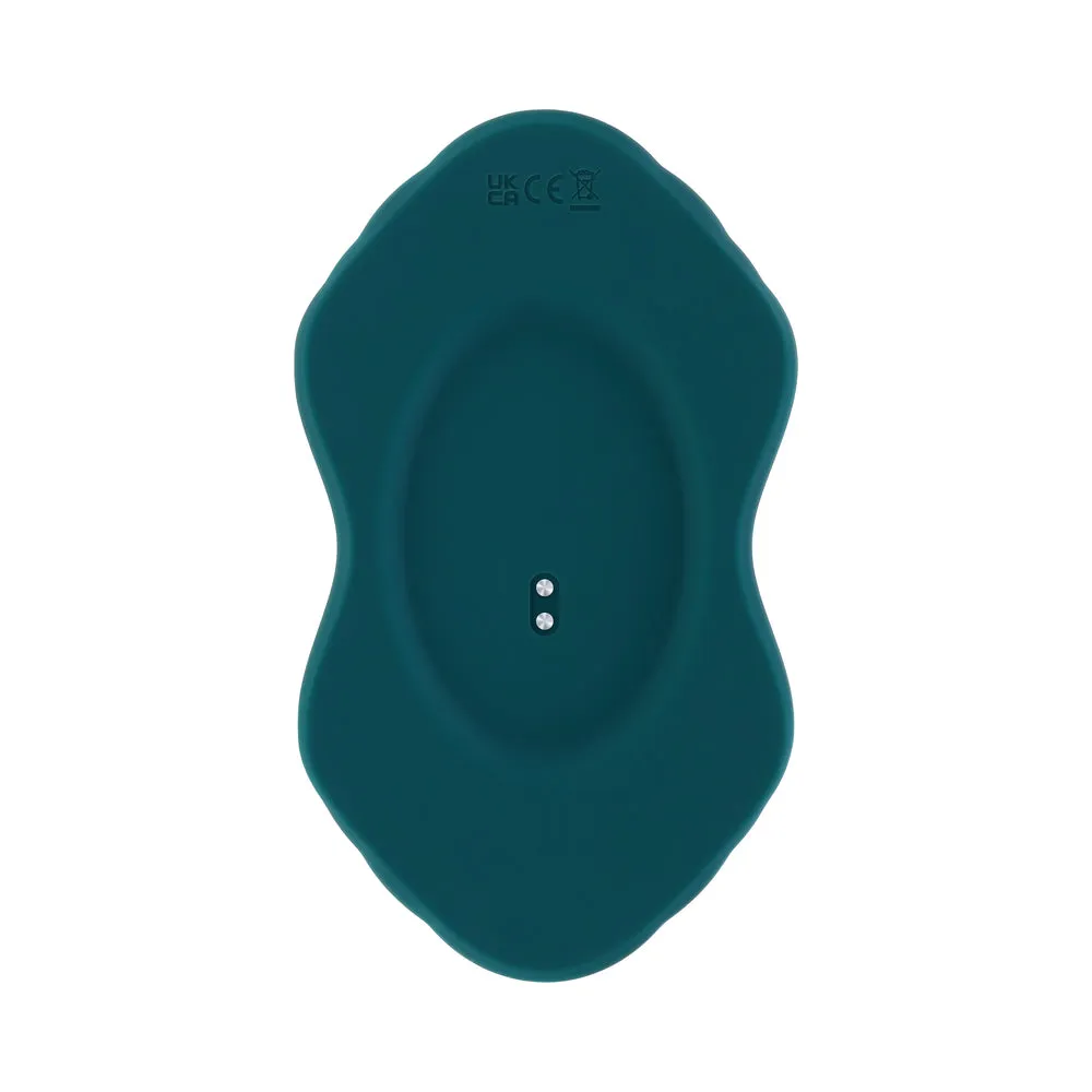 Playboy Have A Seat Rechargeable Silicone Remote-Controlled Vibrating Grind Pad Deep Teal