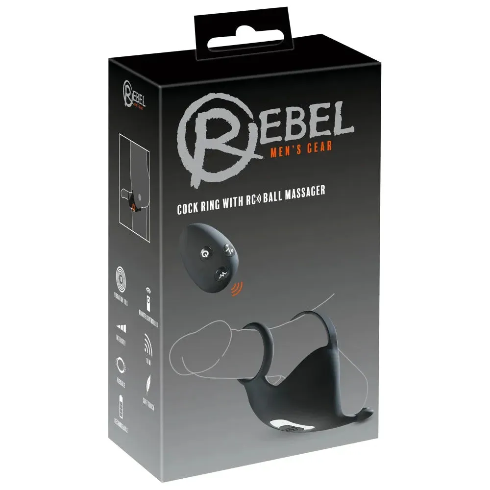 Rebel Cock Ring with Rc Ball Vibrator
