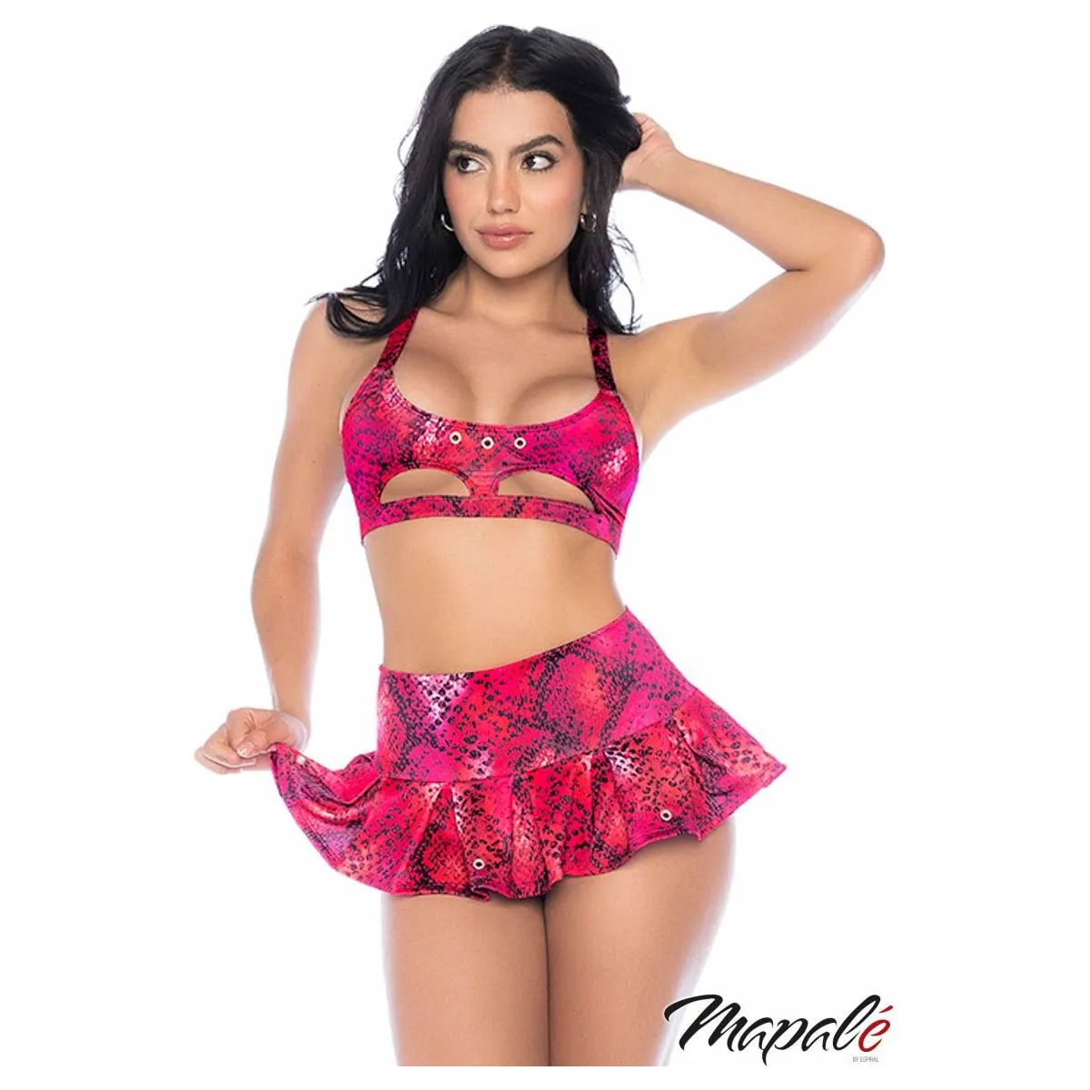 Snake Print Top & Skirt Panty Bottoms by Mapale