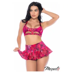 Snake Print Top & Skirt Panty Bottoms by Mapale
