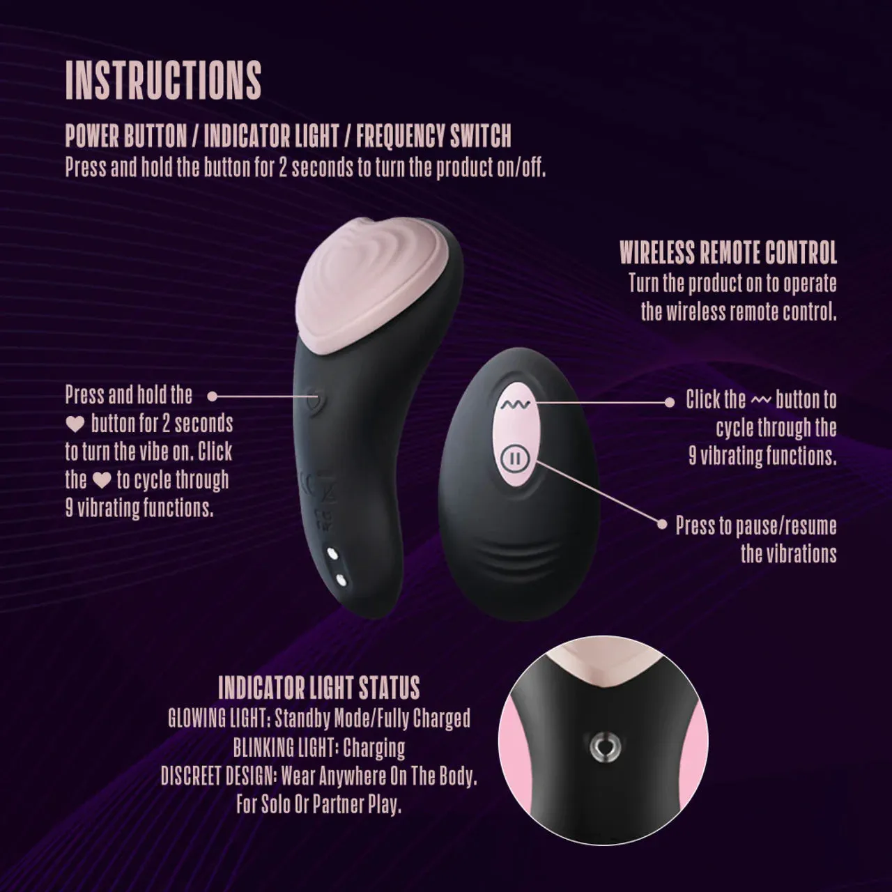 Temptasia Heartbeat Panty Vibrator by Blush Novelties