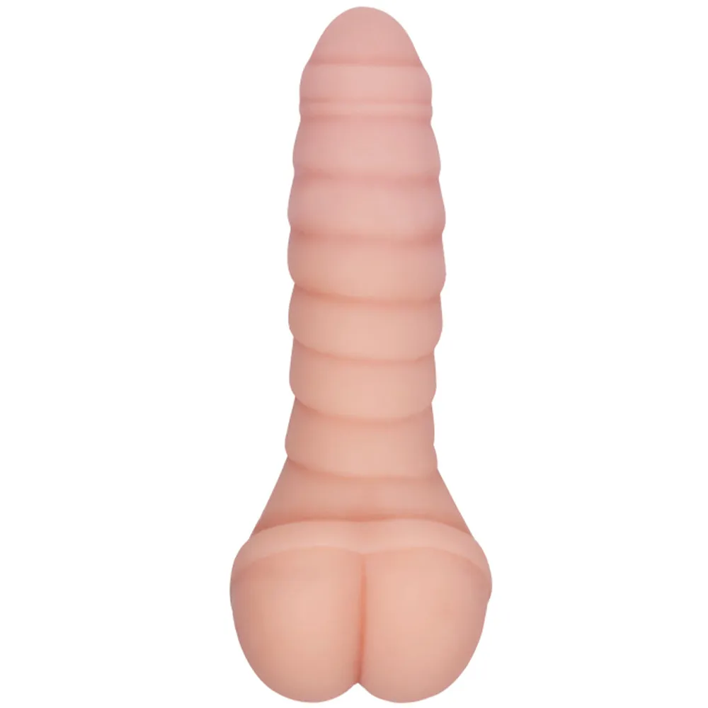 Vibrating 2-in-1 Penis Extender Sleeve Textured Male Masturbator Couples Sex Toy